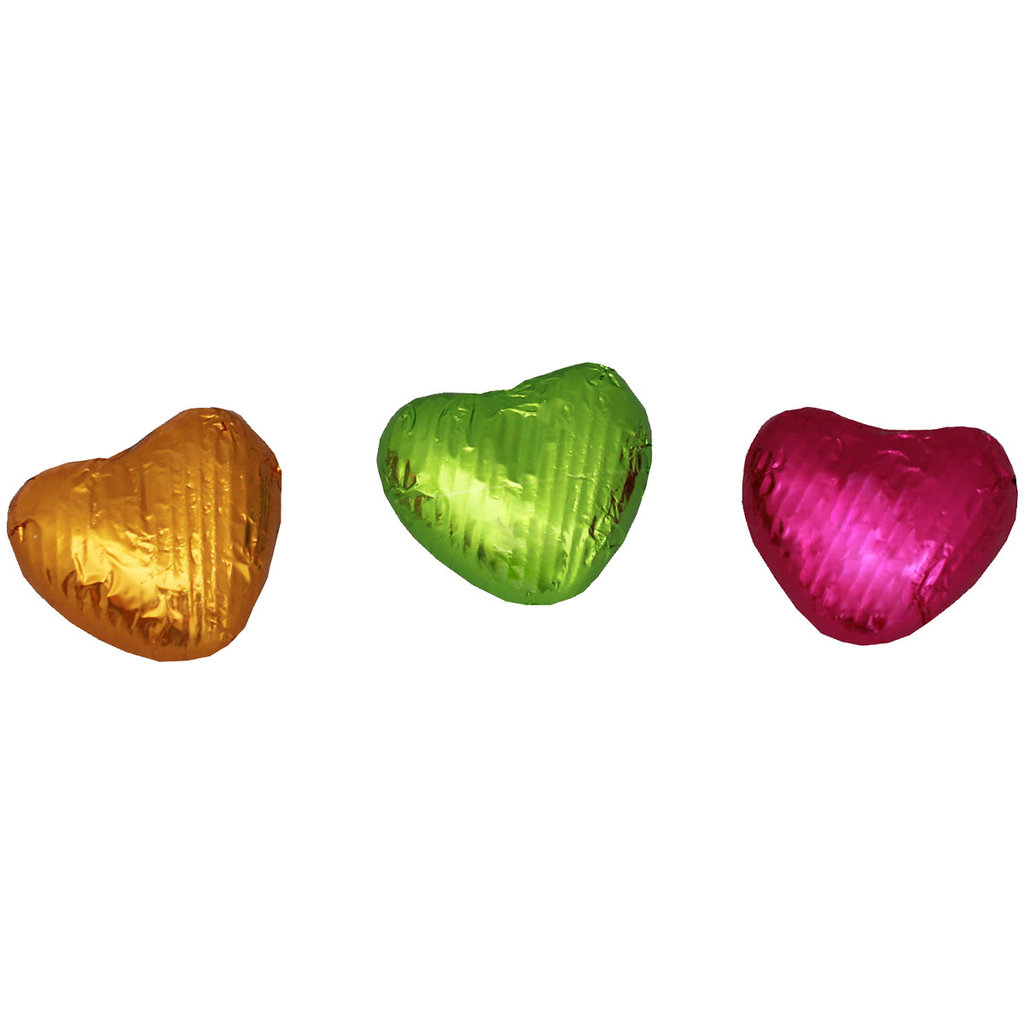 Coeurs multicolores en chocolat Storz