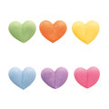 Décor en sucre "Petits coeurs", multicolore
