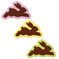 Décor en choco "Lapin bondissant", 3 sortes