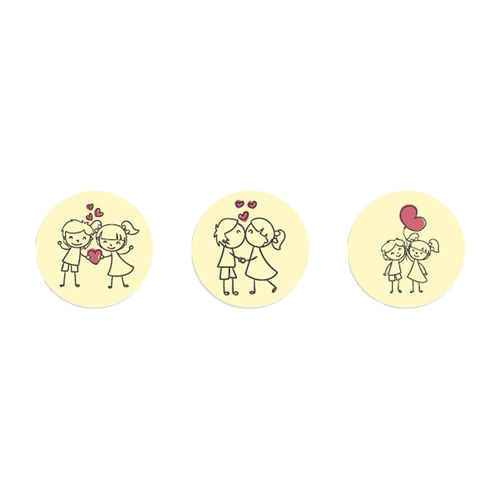 Décor en chocolat "Garçon & Fille", 3 sortes