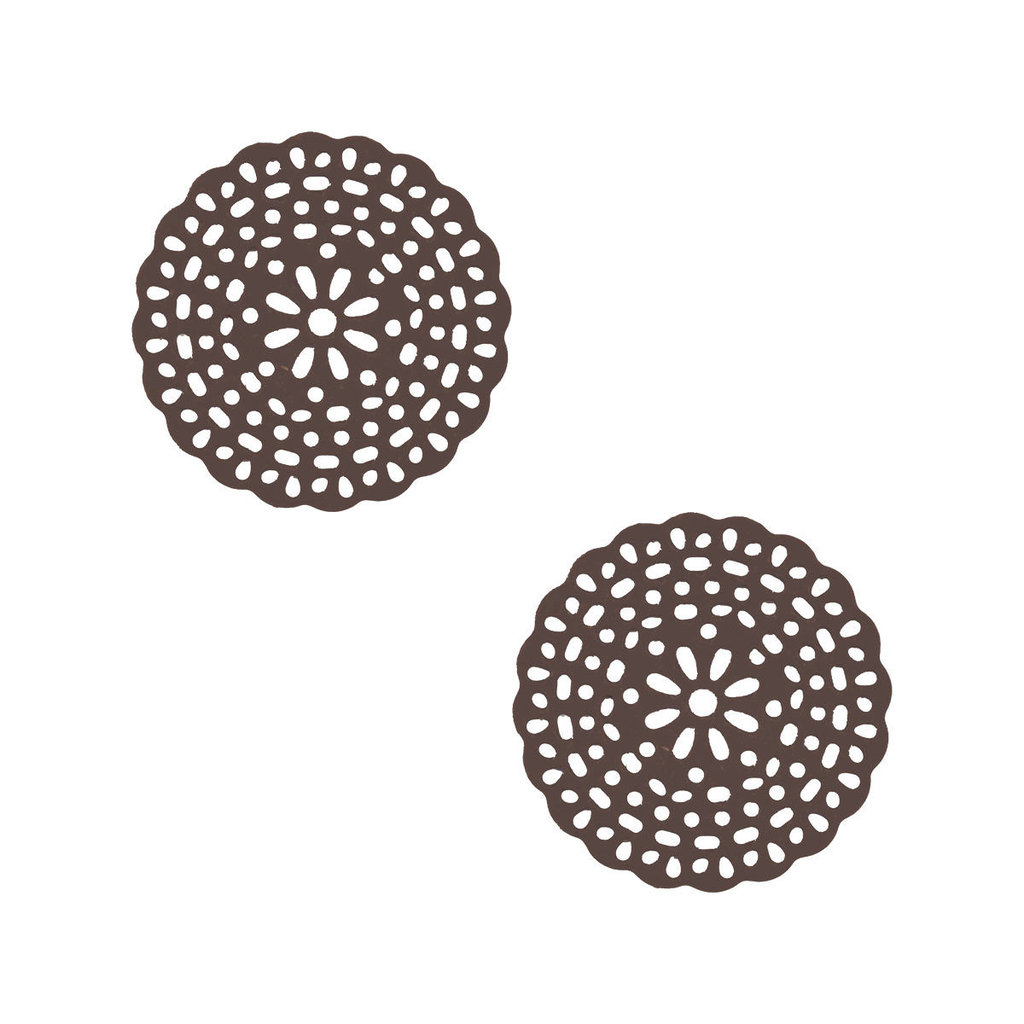 Décor en chocolat "Rond en filigrane"