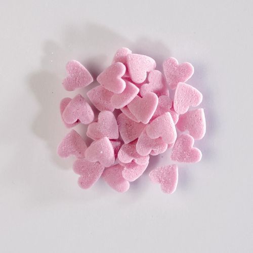 Décor de coeurs en sucre roses, 1,5 kg
