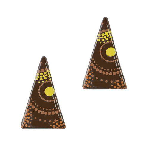 Triangle en chocolat "Cercle", noir