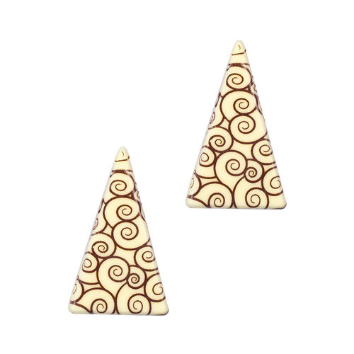 Triangle en chocolat "Tourbillons", blanc