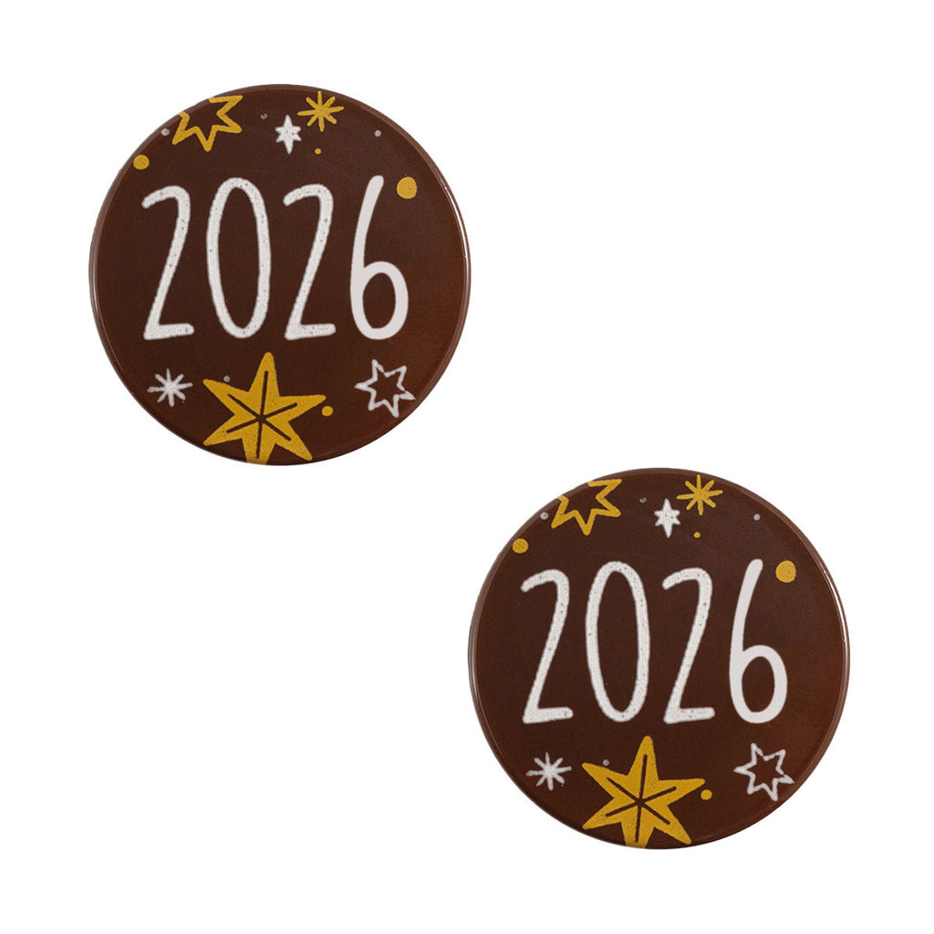 Décor "2026", chocolat noir