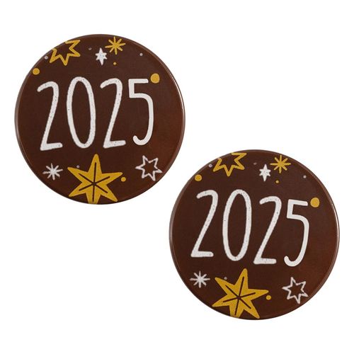 Décor "2025", chocolat noir