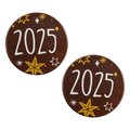 Décor "2025", chocolat noir
