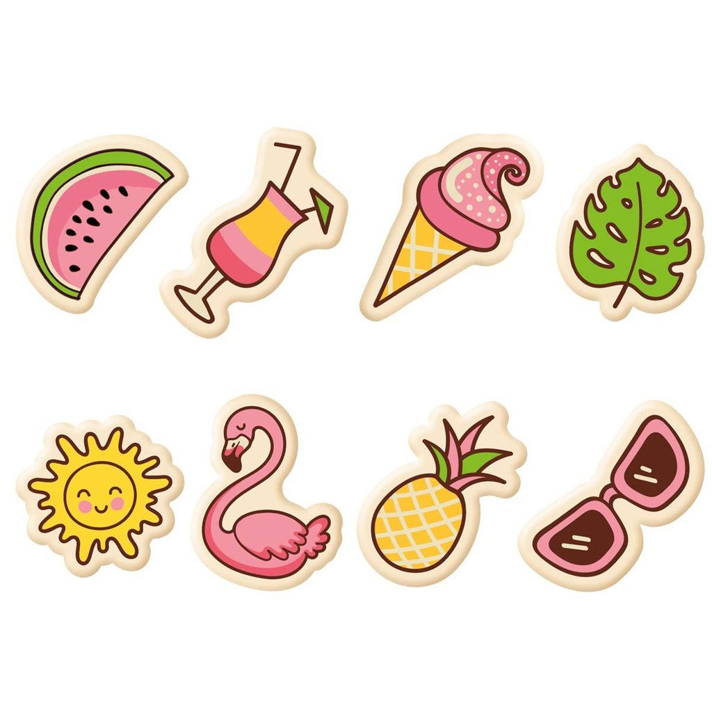 Décor en chocolat "Beach", chocolat blanc