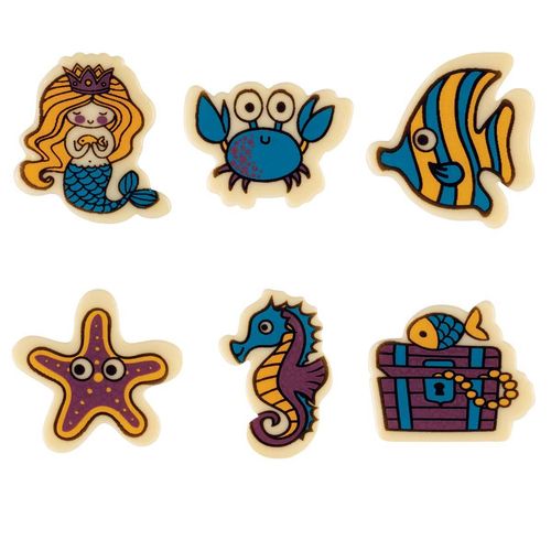 Décor en chocolat "Sirène", chocolat blanc