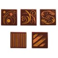 Décor en chocolat "Carré", chocolat noir