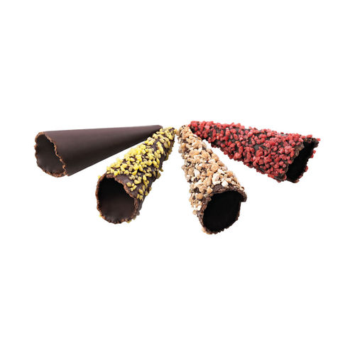 Assortiment mini-cônes "chocolat/croquant"