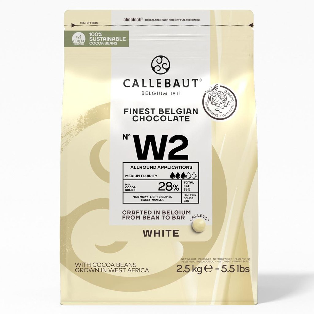 Callet Callebaut W2, chocolat blanc