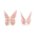 Papillon, blanc/rose