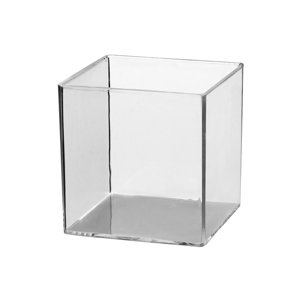 Verrine plastique cubique et transparente, vaisselle jetable pour