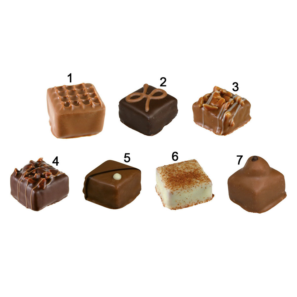 Assortiment de pralinés, 7 sortes