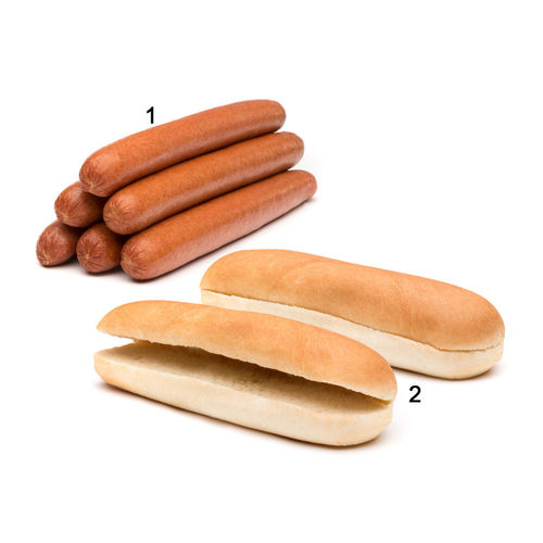 Asst de pains hot dog jumbo & saucisses de boeuf