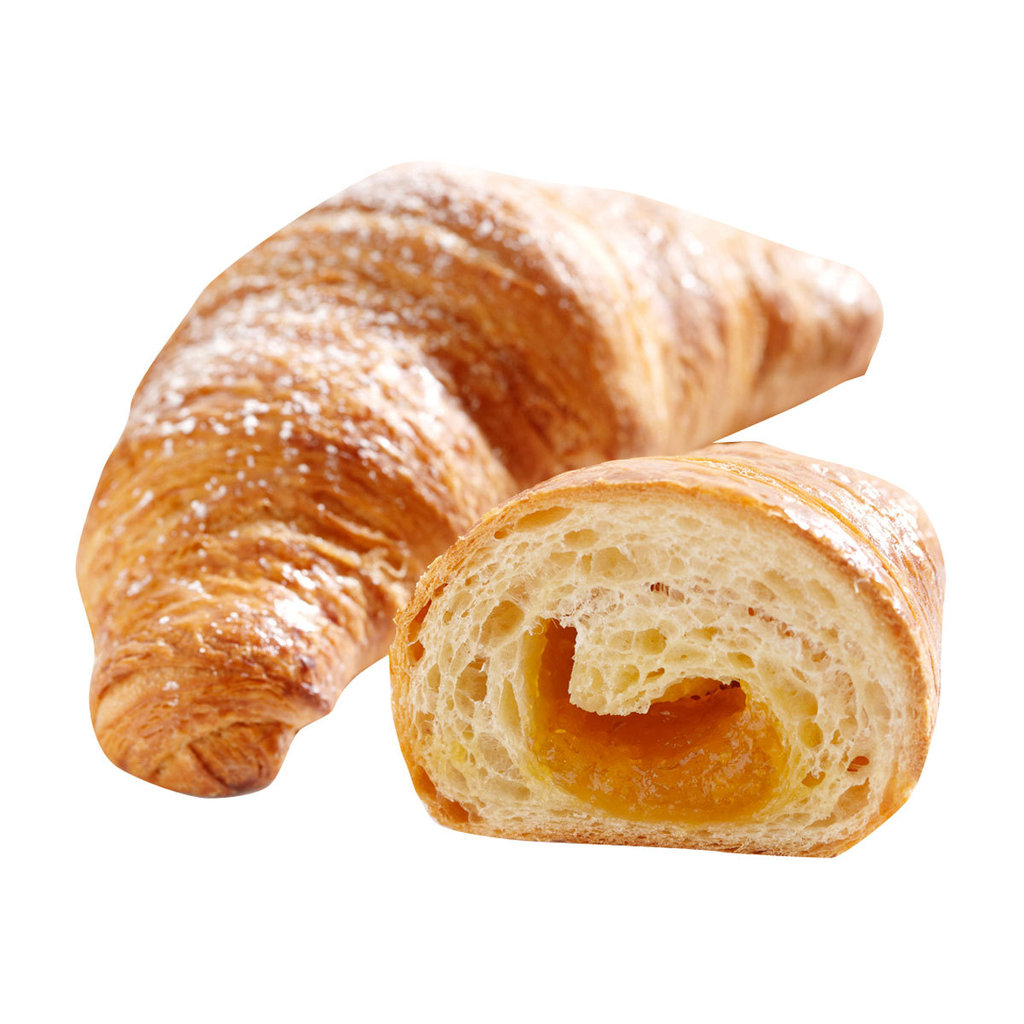 Croissant au beurre à l'abricot