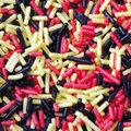 Vermicelles en sucre, noir-rouge-doré