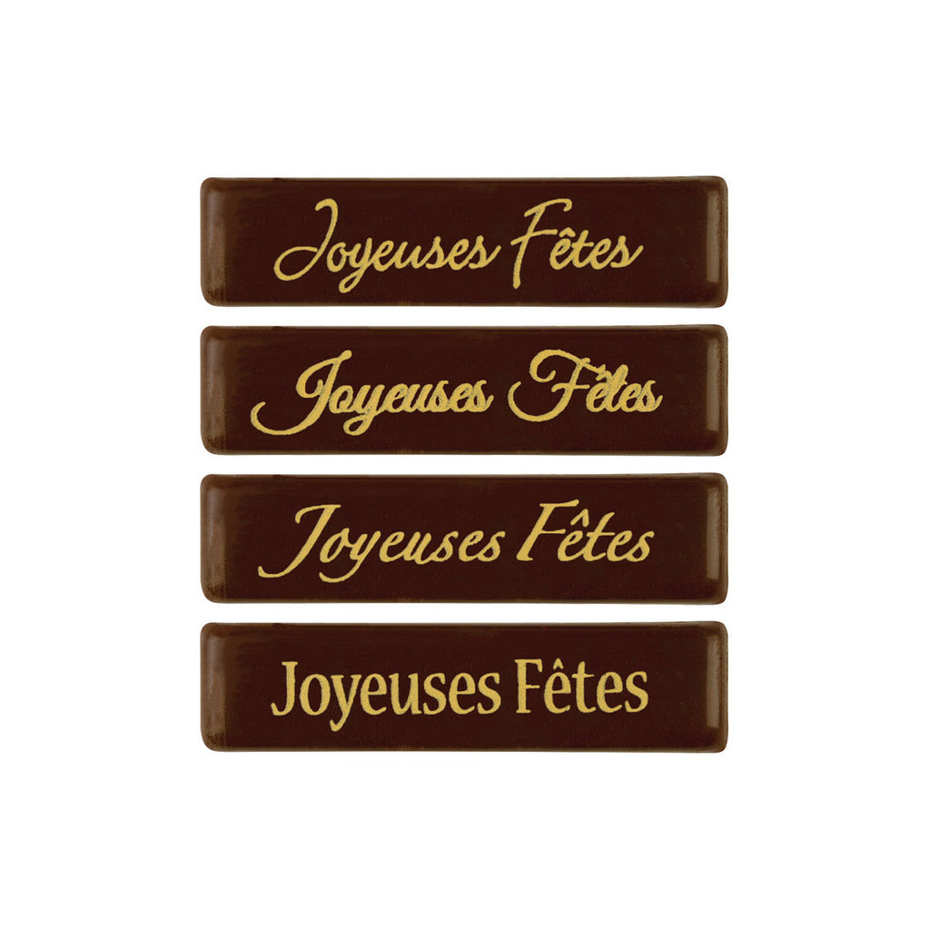 Plaquette chocolat "Joyeuses Fêtes"