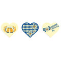 Coeur en chocolat "Festif", lot de 3 pièces