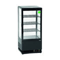 Mini vitrine réfrigérée Bartscher noire, 78 Litres