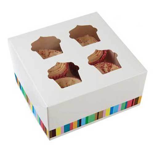 Boîte à muffins/cupcakes, 4 portions
