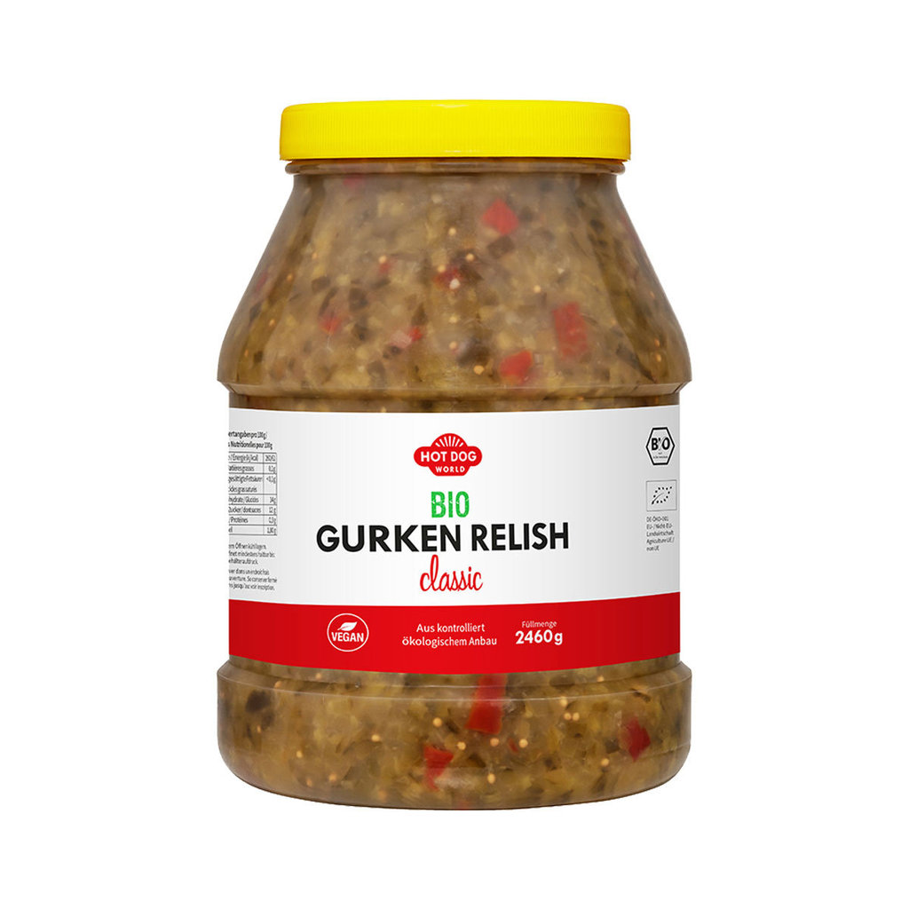 Relish classique de cornichons Bio, 2,4 litres