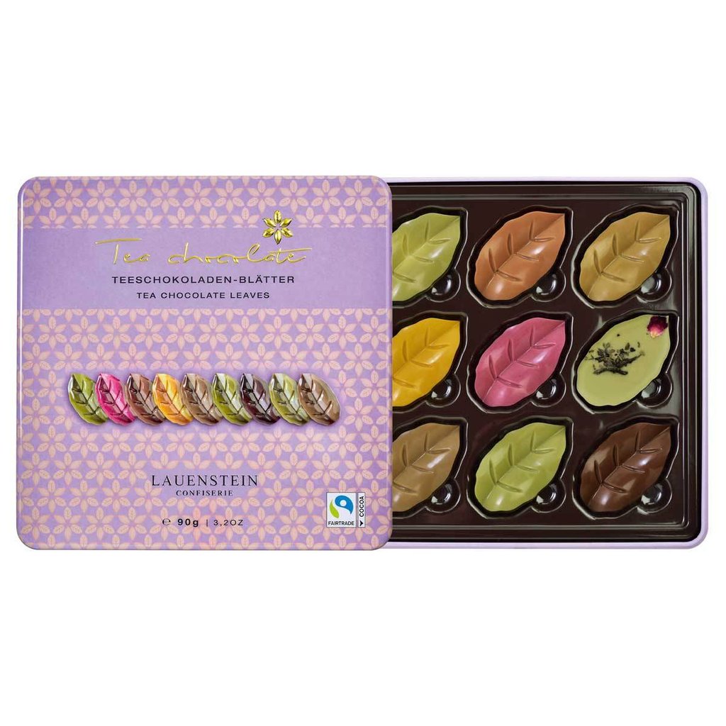 Feuilles de chocolat au thé