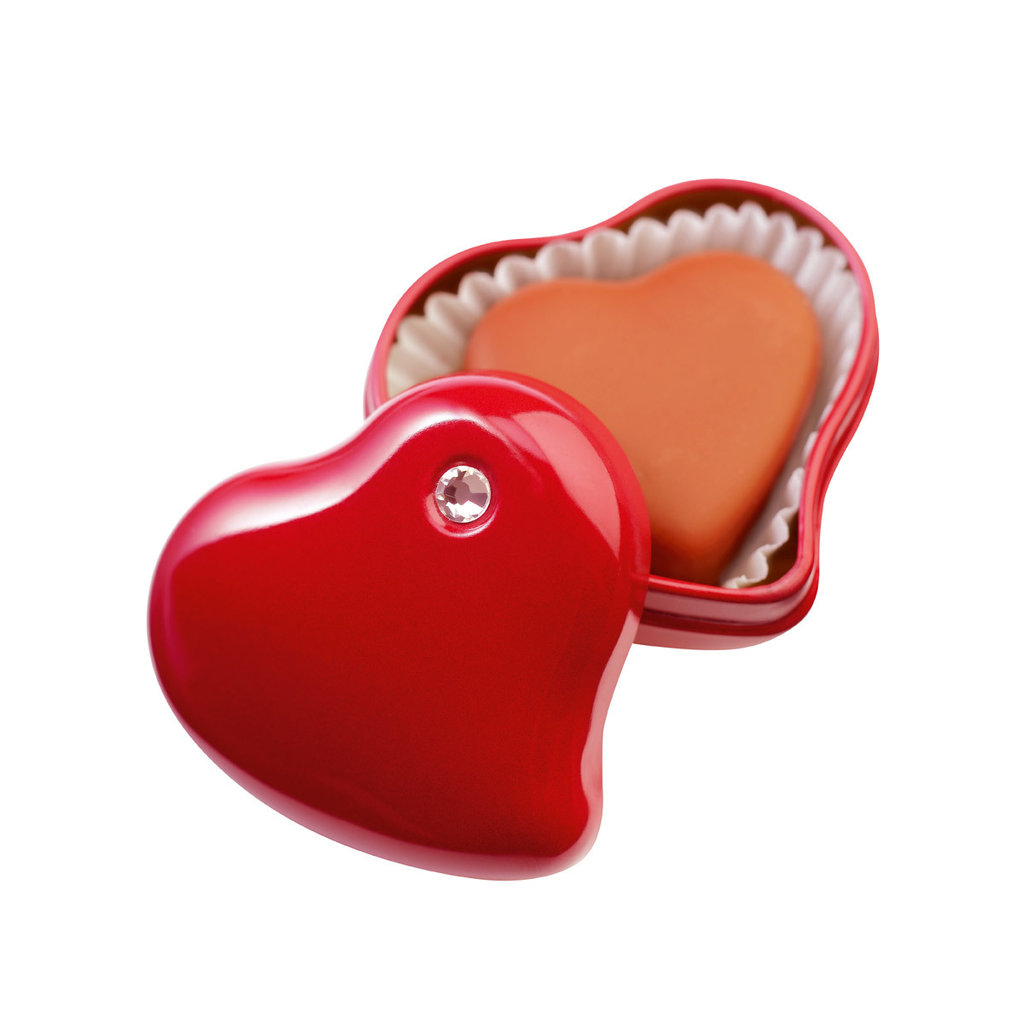 Praliné, boîte coeur brillant