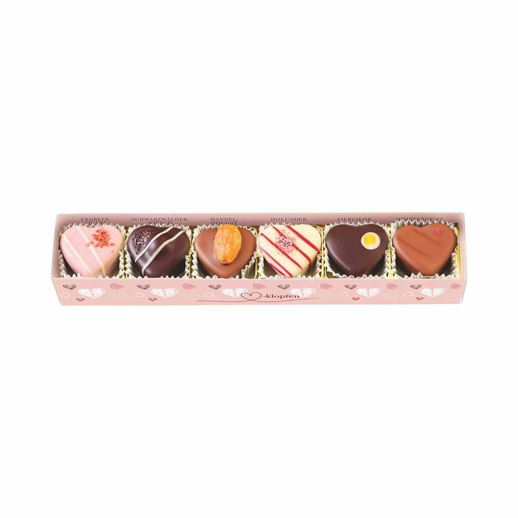 Boîte de pralinés "Battements de coeur"