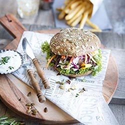 Potiron Gourmet Burger, tranché