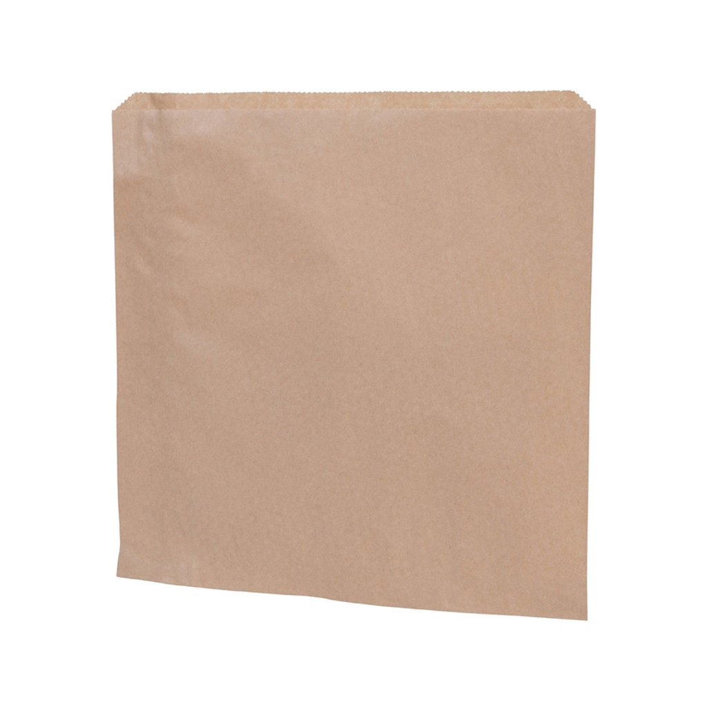 Sacs à fond plat 24,5 x 25 cm, brun