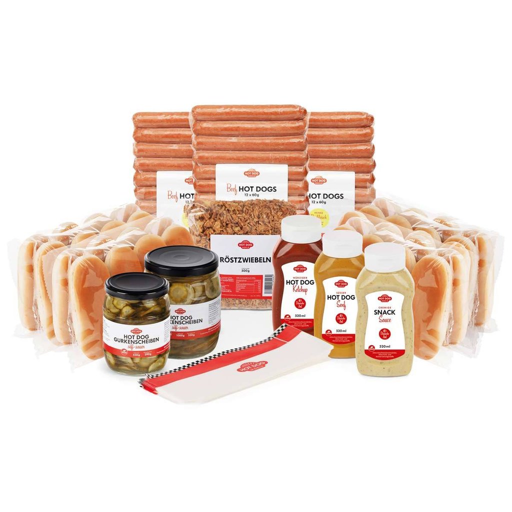 Assortiment hot dog "danois", 36 pièces