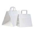Sac en papier, blanc, 31,7 x 21,8 x 24,5 cm