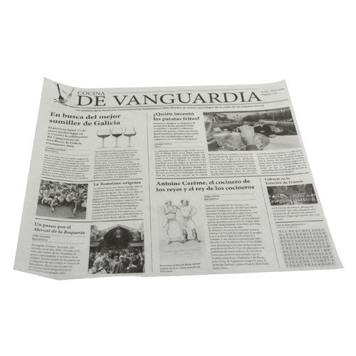 Papier journal "Cocina de Vanguardia"