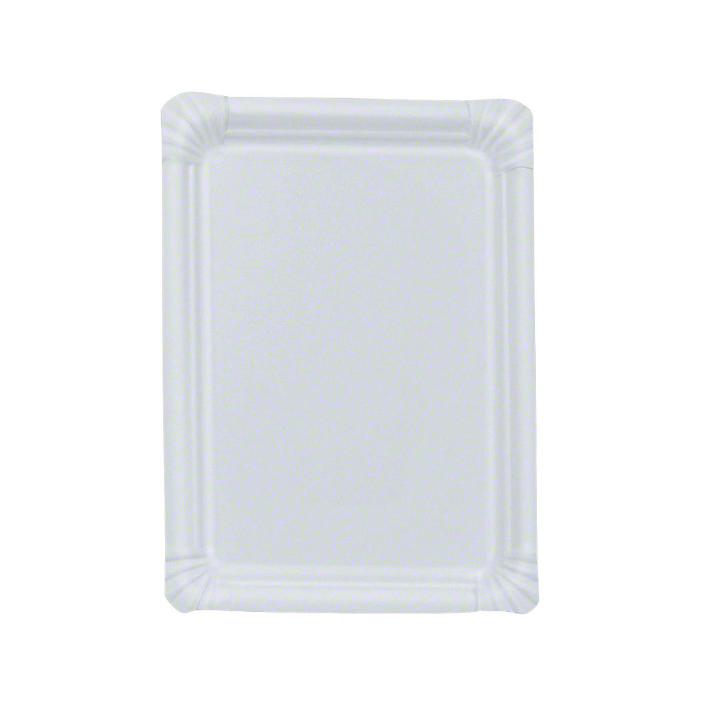 Assiette en carton rect., 9 x 15 cm, non enduite