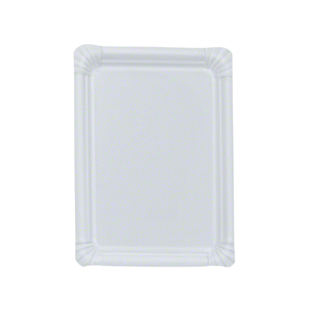 Assiette en carton rect., 10 x 16 cm, non enduite