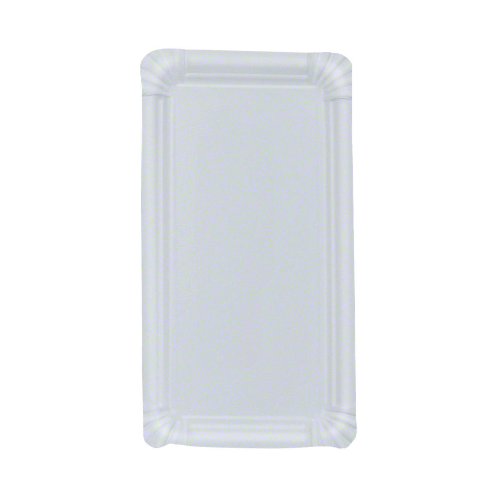 Assiette en carton rect., 18 x 34 cm, non enduite