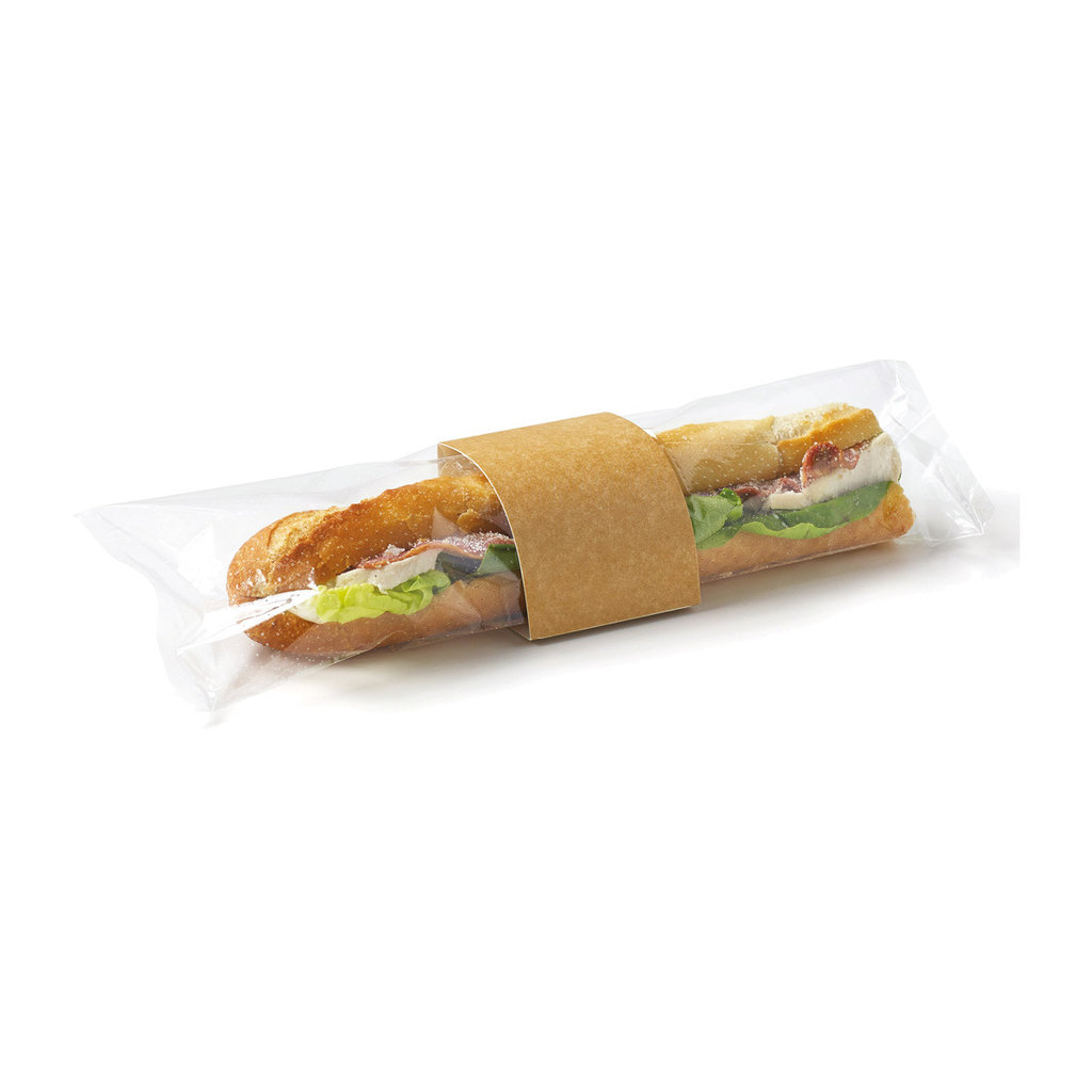 Sachet à baguettes avec bague, perforé 21cm