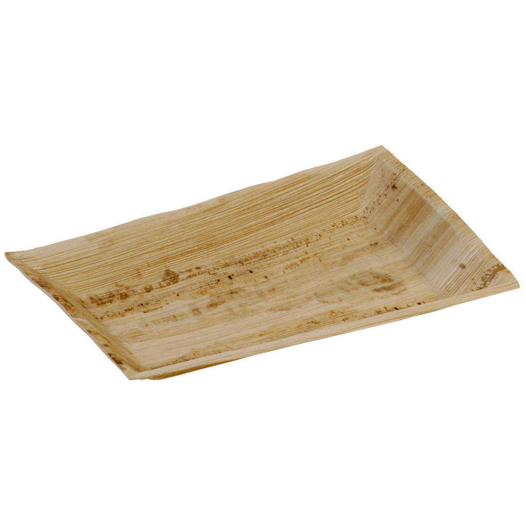 Assiette en palmier "Cuadra", 25 x 16 x 2,5 cm