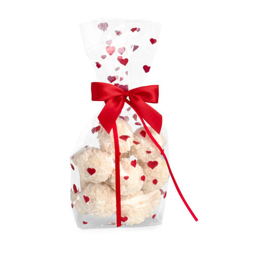 Sachet à fond croisé "Coeurs", 11,5 x 19 cm