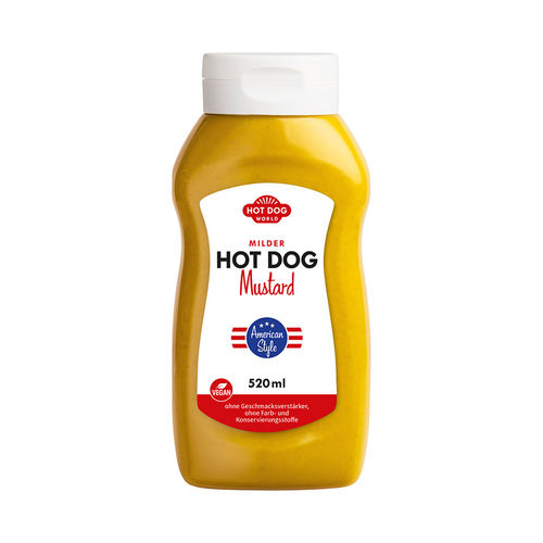 Moutarde hot dog "American Style", 520 ml, végane