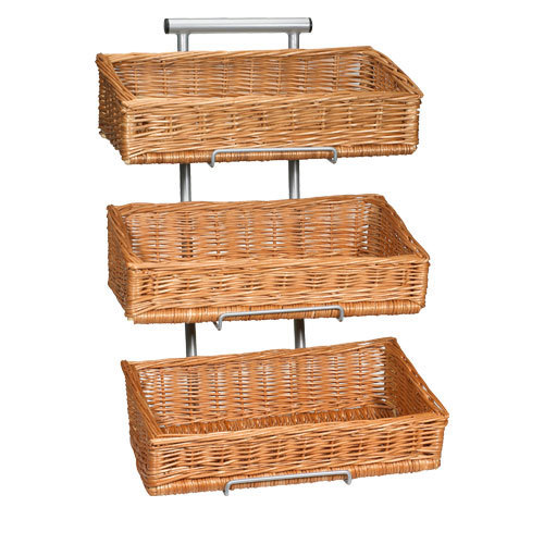 Etagère corbeilles, rectangulaire, 3 étages