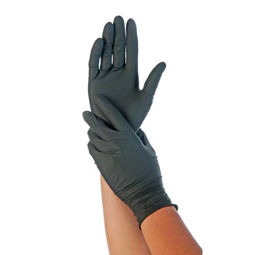 Gants nitrile "Safe Dark", sans talc, taille M