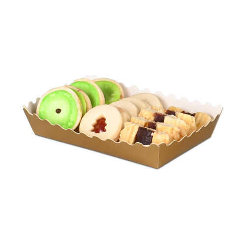 Emballage petits biscuits, doré, 11,5x7,5x2,5 cm