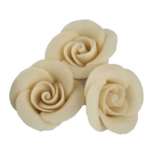 Rose à pâte d'amandes "blanc", grand format