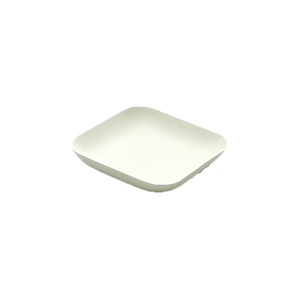 Assiette en bagasse, carrée 8x8 cm