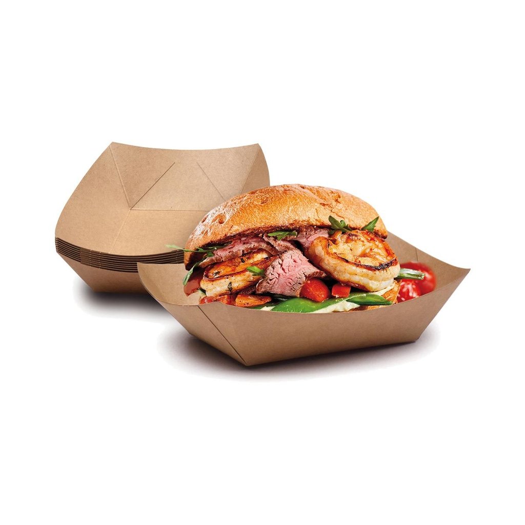 Barquette en papier, brune, 400 ml