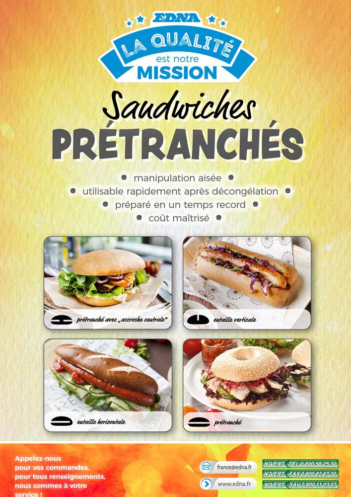 Sandwiches pretranchés